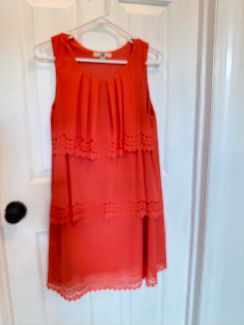 Flowy Coral layered dress